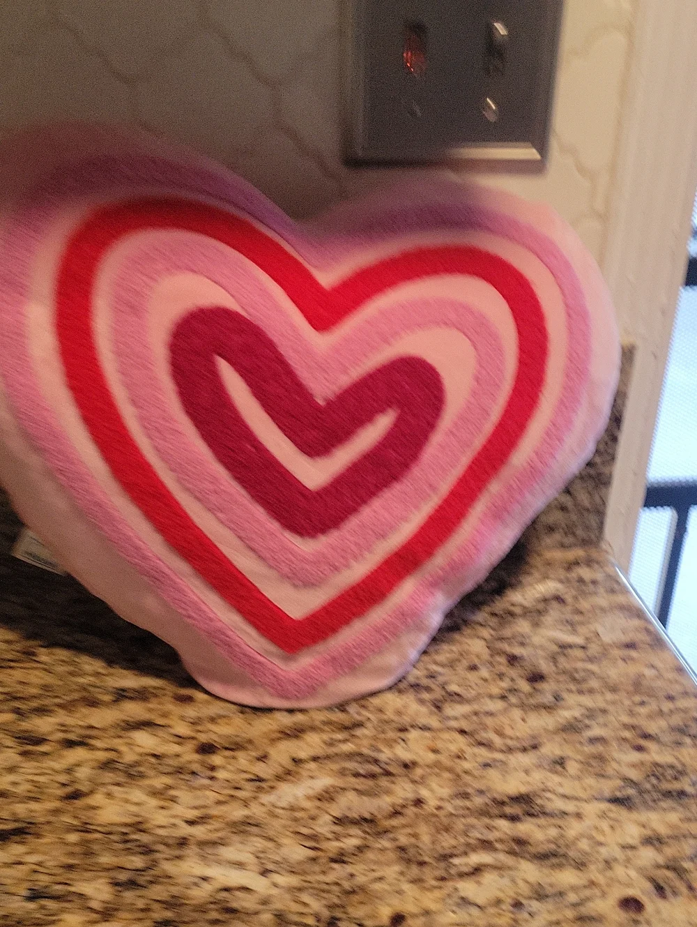 Plush Heart Throw Pillow - Pink & Red